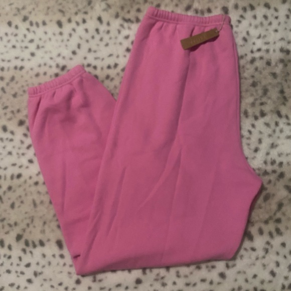 SKIMS bubblegum pink Cotton Fleece Jogger - Picture 1 of 3